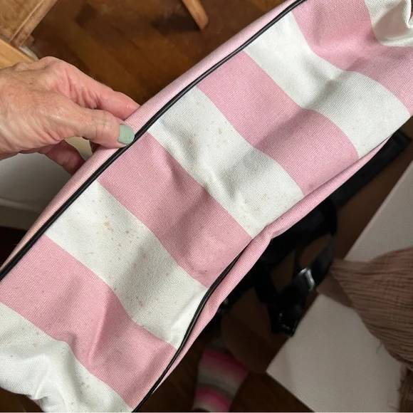 Victoria Secret Pink Striped Tote Bag XO - Picture 5 of 8